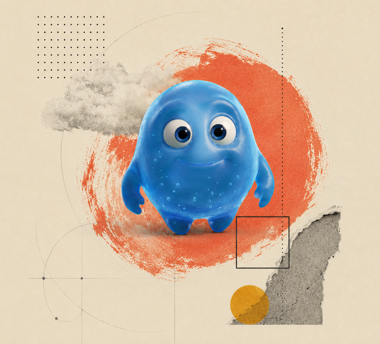 KIBO animated desktop companion character